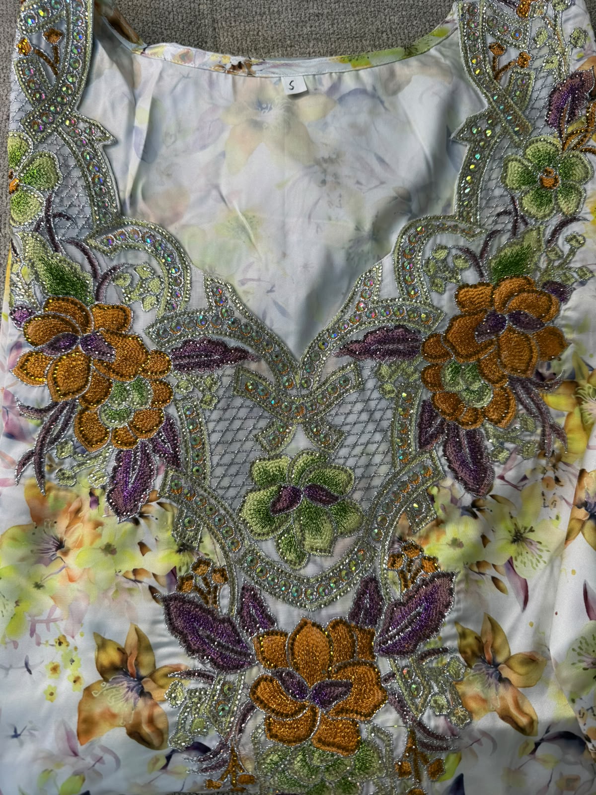 Yellow Emirati Silk Makhwar with Matching Shayla | Elegant Traditional Modest Wear
